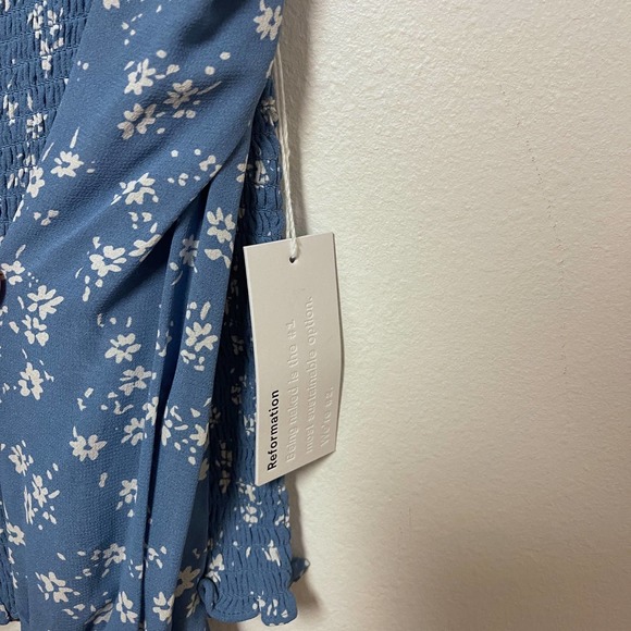 Reformation Blue Floral Blouse - Picture 6 of 9